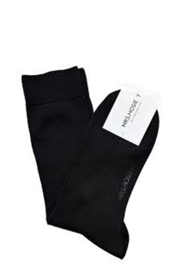 Mrs. Hosiery Merino Fine Sock Black